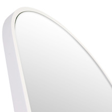 White Peyton Oval Stainless Steel Wall Mirror